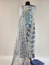 Shibori Grey Georgette Unstitched Suit with Aari Embroidery