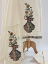 Ivory Elegance: Multicolor Embroidered Cotton Unstitched Suit