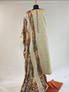 Handloom Cotton Suit with Embroidery & Foil Printed Rayon Stole