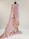 Onion Pink Digital Floral Linen Unstitched Suit Set