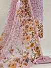 Onion Pink Digital Floral Linen Unstitched Suit Set