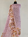 Onion Pink Digital Floral Linen Unstitched Suit Set