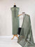 Jacquard Green Fresh Feel - Cotton Unstitched Suit Set