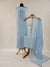 Elegant Light Blue Cotton Unstitched Suit with Hand Embroidery
