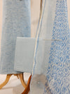 Elegant Light Blue Cotton Unstitched Suit with Hand Embroidery