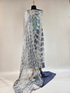 Shibori Grey Georgette Unstitched Suit with Aari Embroidery