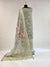 Graceful Green Linen Scalloped Unstitched Suit with Zari & Floral Weave